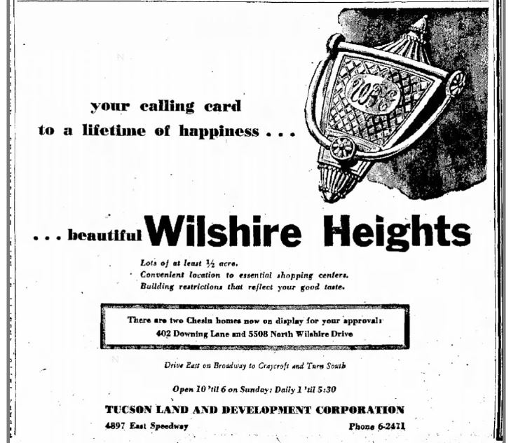 Search homes for sale in Wilshire Heights neighborhood in central Tucson