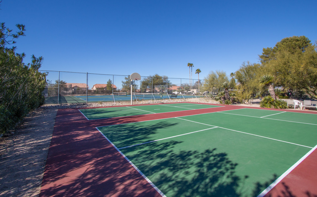 Basketball and Pickleball court in Village Green neighborhood Tucson