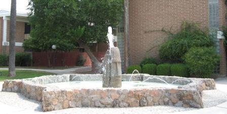 The fountain at Eden Roc Gardens, a unique mid-century modern condominium complex just east of Reid Park, in Tucson.