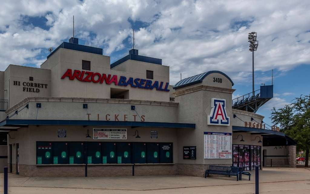 Hi-Corbett Field in Reid Park, Tucson Arizona where the University of Arizona baseball team plays