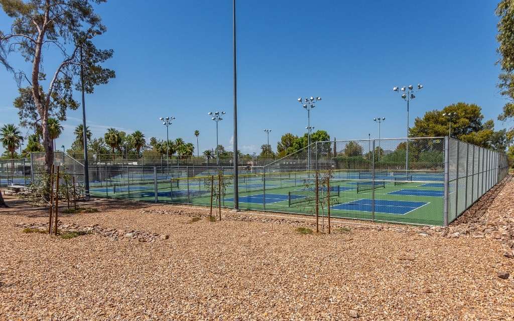 Pickleball courts at Himmel Park, within Sam Hughes neighborhood, Tucson Arizona