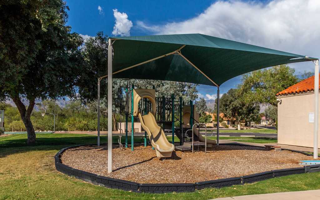 Kids will enjoy the shaded playground nest to the clubhouse.
