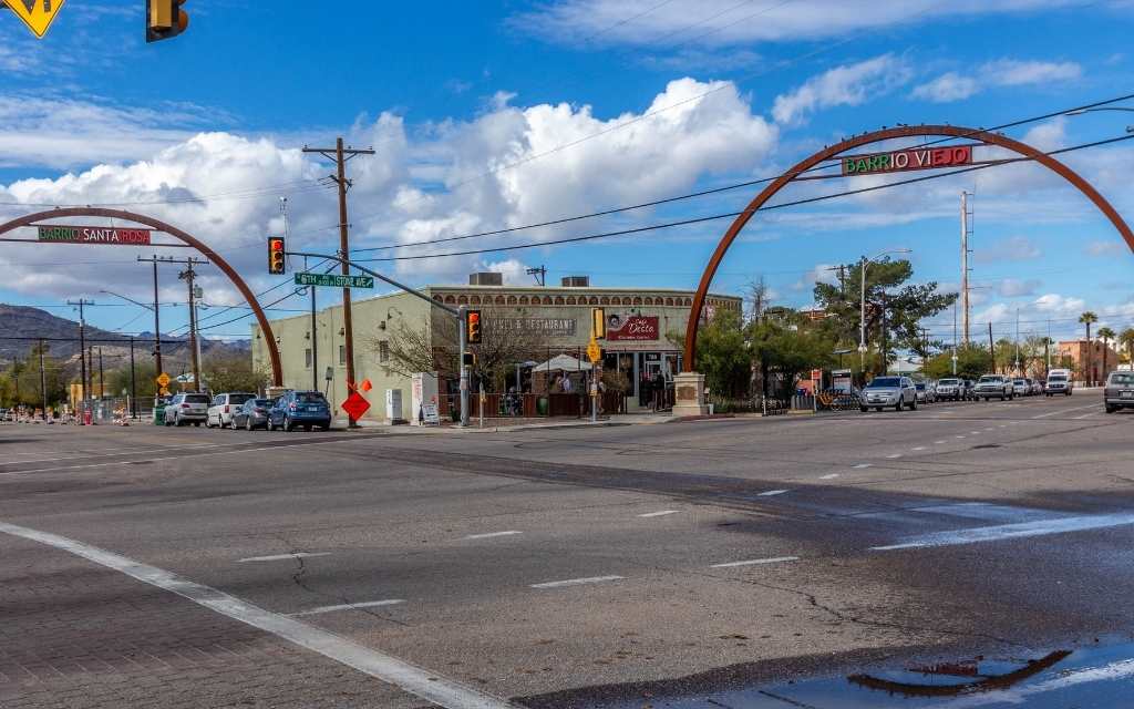 5 Points intersection in Armory Park, a historic district in Tucson ,Arizona.