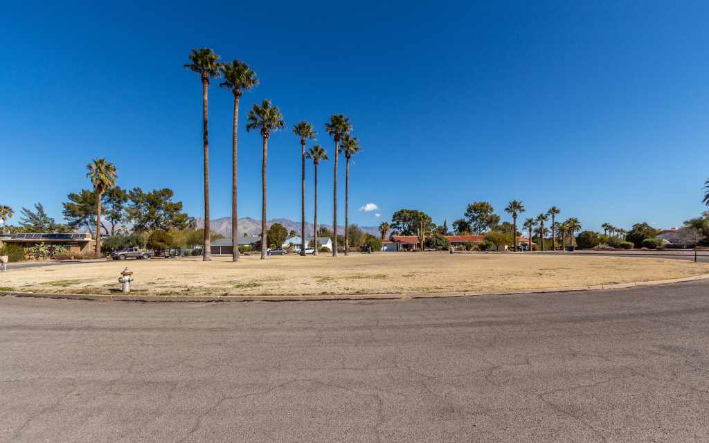 Homes encircle Waverly Circle Park within Catalina Vista