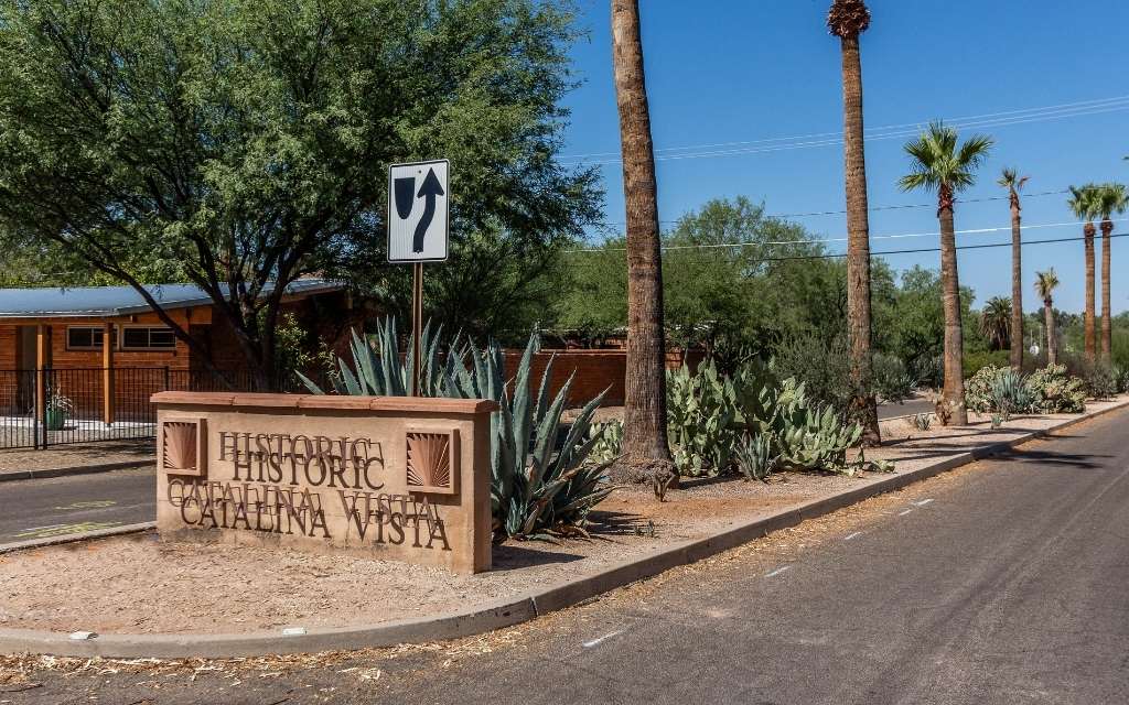 Catalina Vista neighborhood sign off of Tucson Blvd.