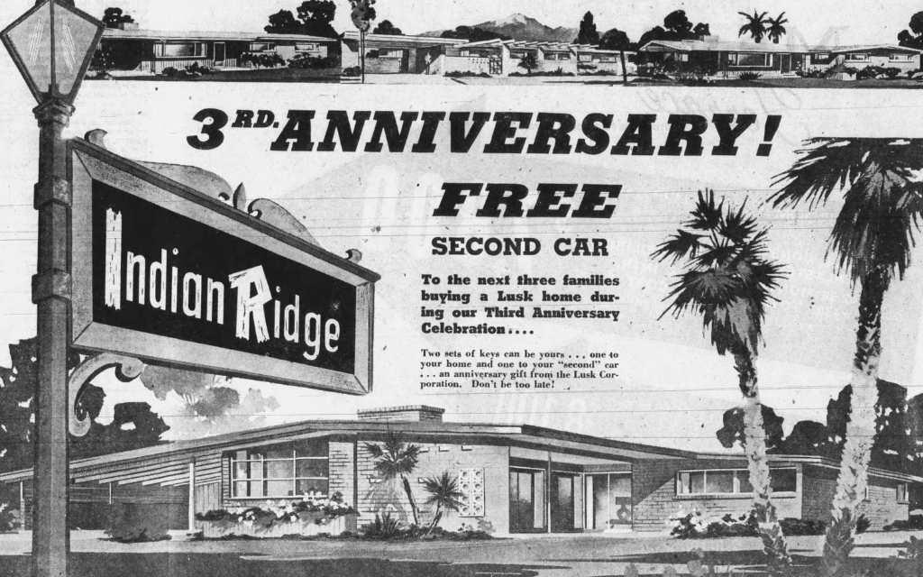 Newspaper ad featuring Indian Ridge neighborhood in Tucson Arizona