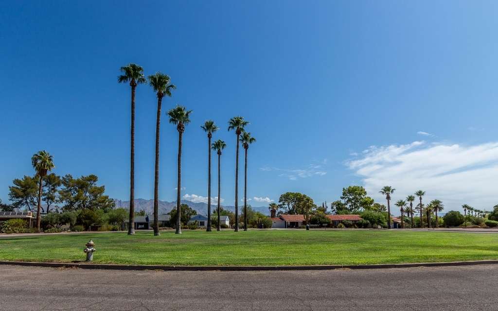 Round green space in Catalina Vista neighborhood Tucson