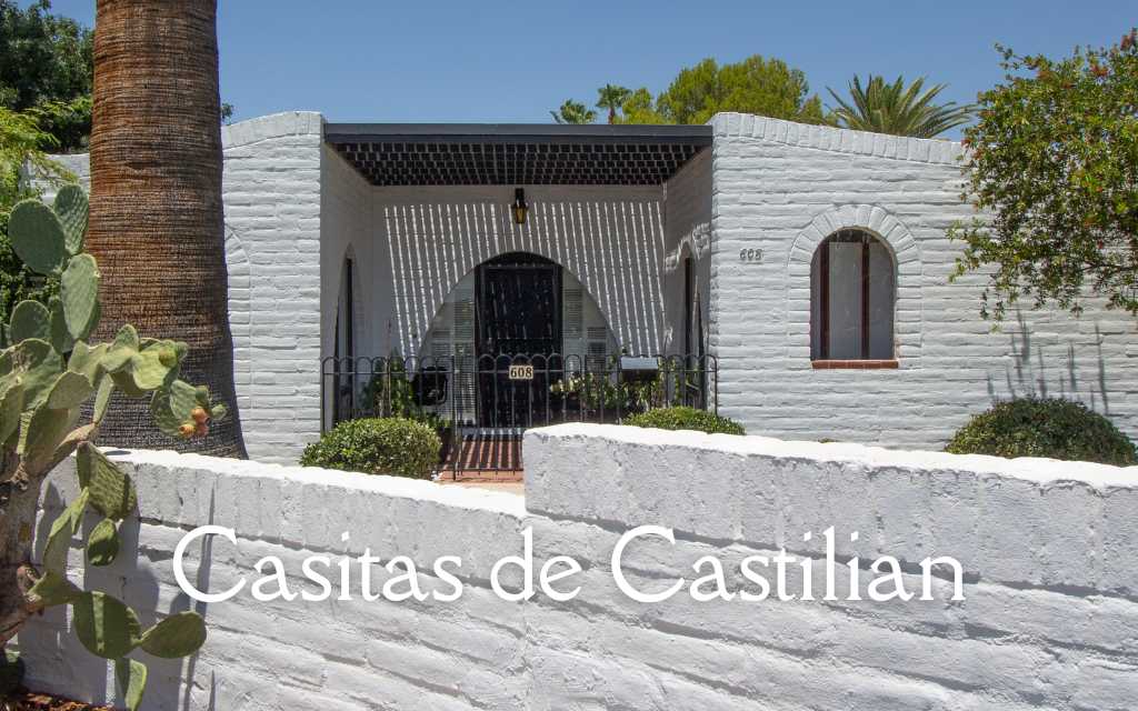 Casitas de Castilian condos on the northwest side of Tucson. Designed by architect Bennie Gonzales.