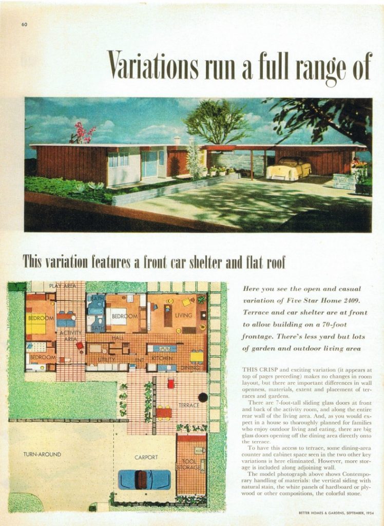 Midcentury home advertisement - Tucson Mid Century Homes