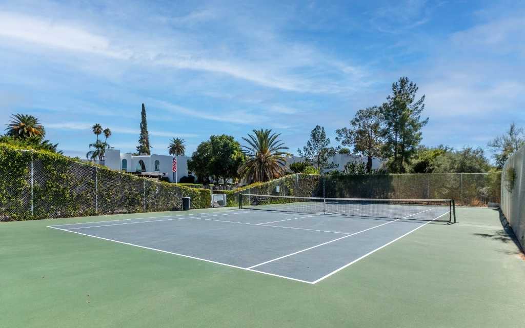 Tennis anyone? This tennis court is one of the many amenities available for residents of Casitas de Castilian.