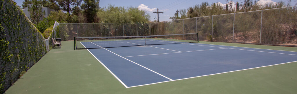 Nicely maintained tennis court for resident use at Casitas de Castilian