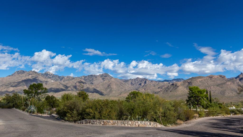Beautiful view of the Catalina Mountains from Hidden Valley neighborhood.