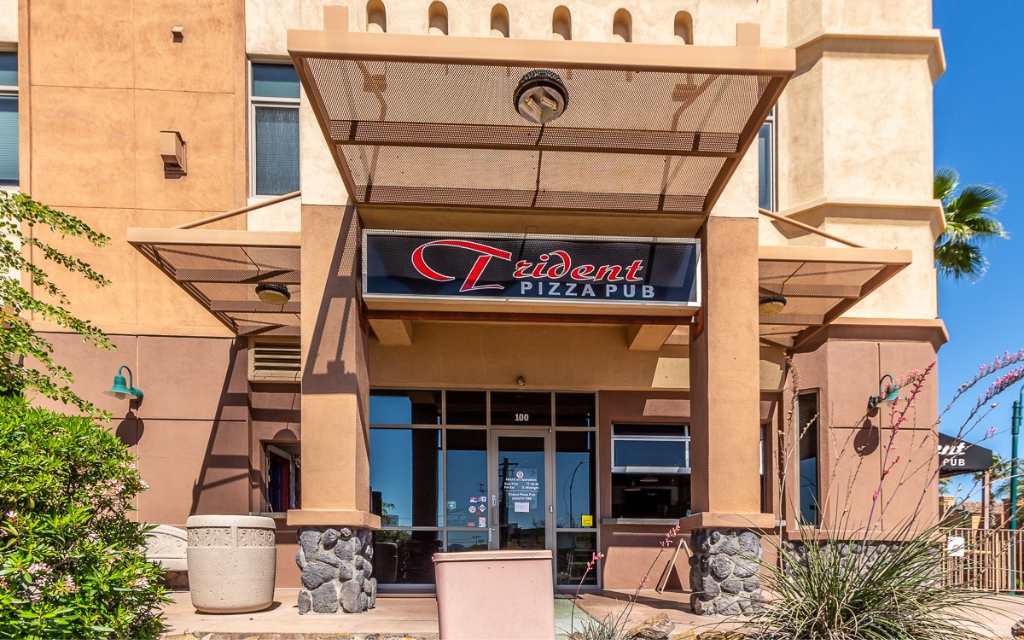 Trident Pizza Pub is one of the restaurants located at Sam Hughes Place at the Corner