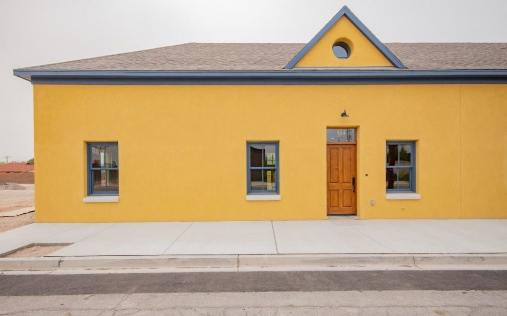Newly constructed masonry home in historic Barrio Viejo, just steps from downtown Tucson.