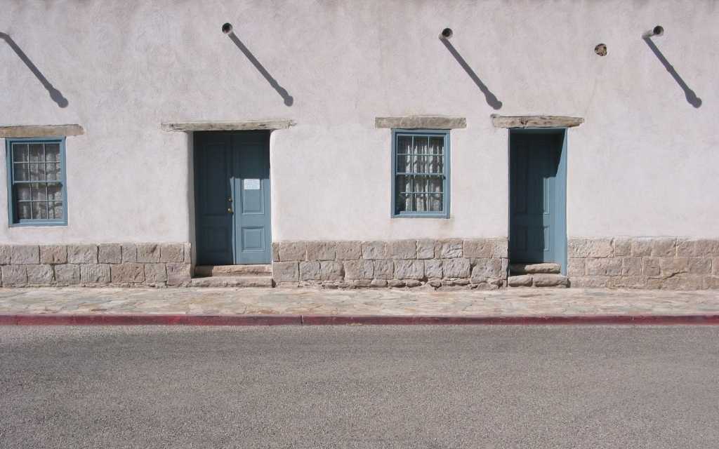 Example of an adobe Sonoran row house in the El Presidio neighborhood dating back to the mid to late 1800s.