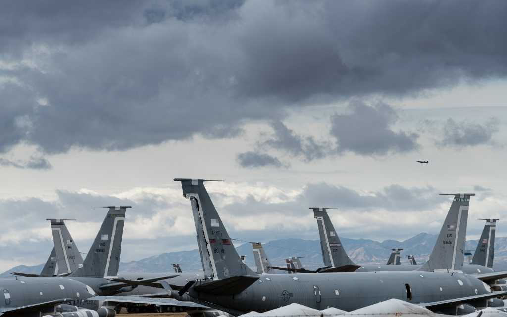 The airplane boneyard is located at Davis Monthan Air Force Base in Tucson Arizona