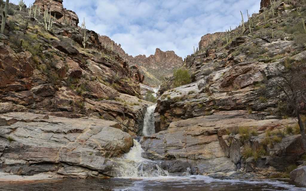 Seven Falls located in Sabino Canyon is a popular day hike