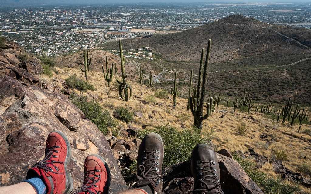 View of A Mountain and city of Tucson from Tumomoc Hill