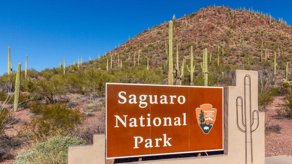 Saguaro National Park - Tucson Mountain District sign
