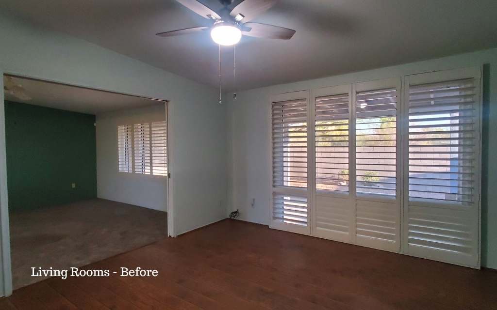 Before and after of a staged home in Tucson