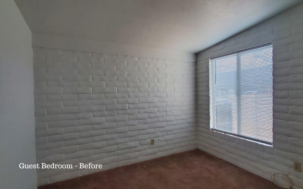 Kid's bedroom shown before staging.