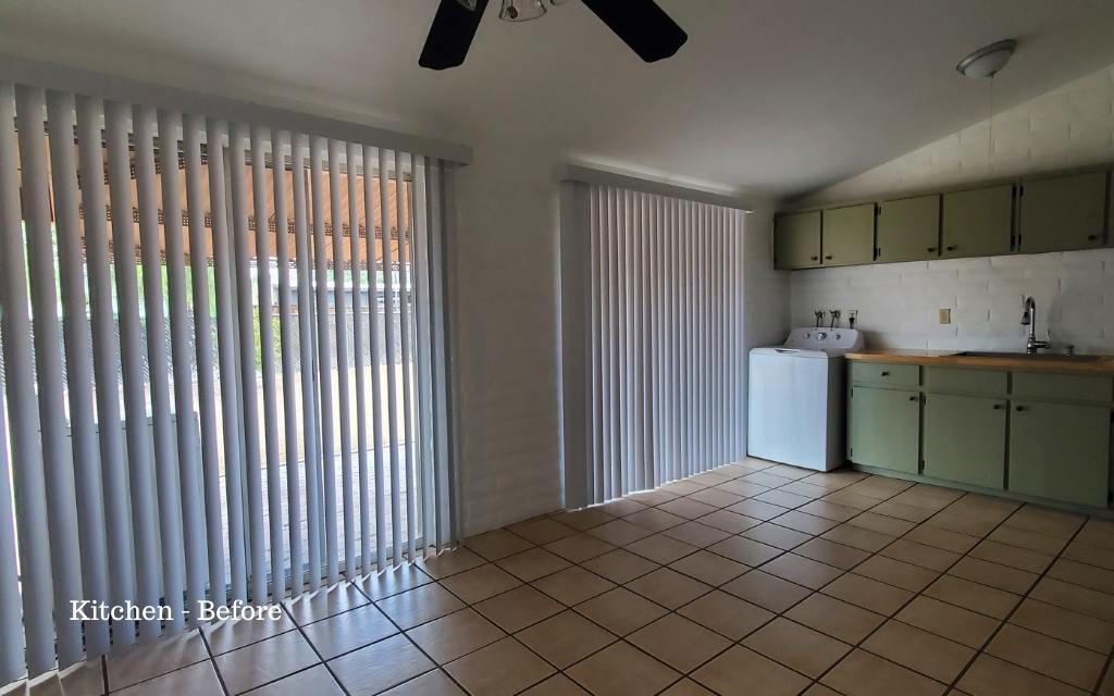 Before staging, this kitchen was ho-hum. The staging added some style.