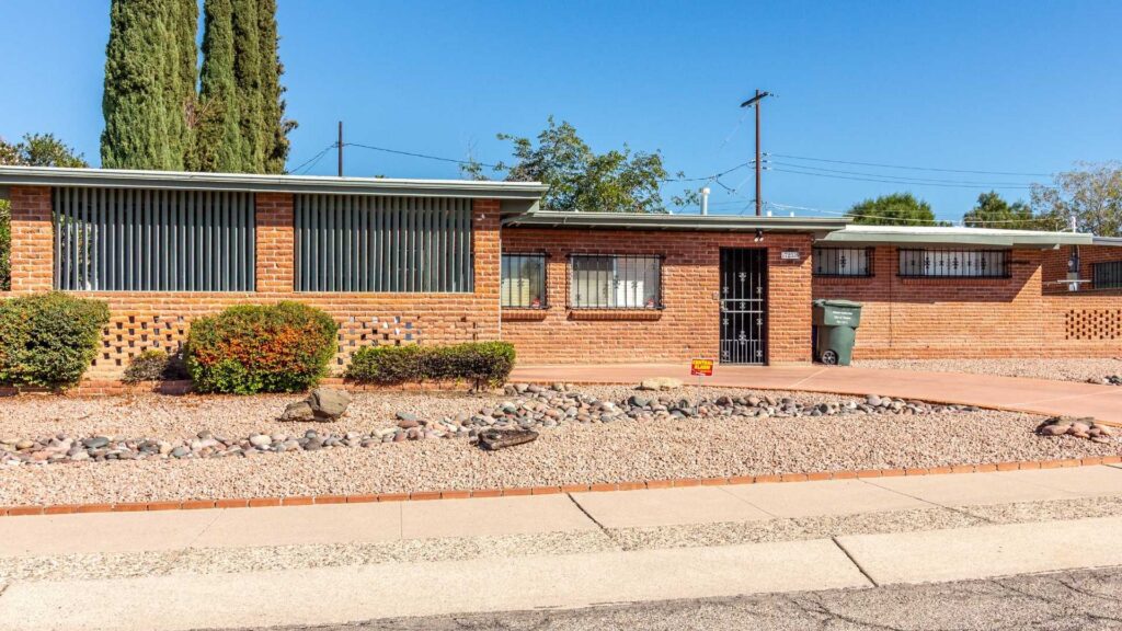 A red brick ranch style home built in Longview Estates.
