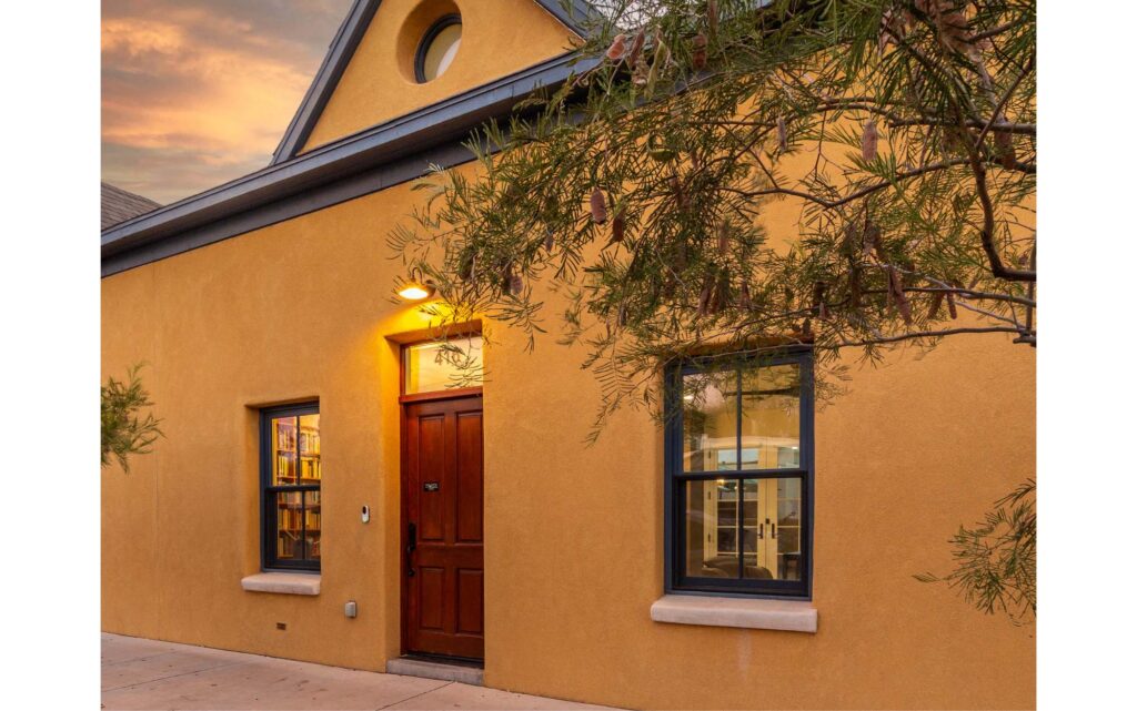 Sonoran Row House for sale, located in historic Barrio Viejo in Tucson. Solid masonry constructed home. 